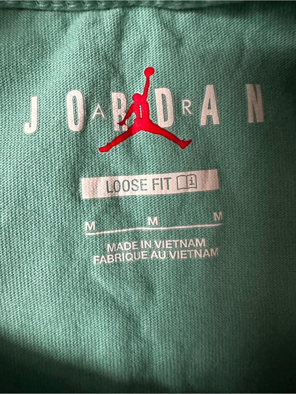 Jordan Mint Graphic Tee with Gold Necklace Print - Picture 3 of 4